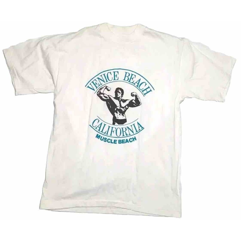 Arnold Schwarzenegger Venice Beach Muscle Beach California T-Shirt Men's M